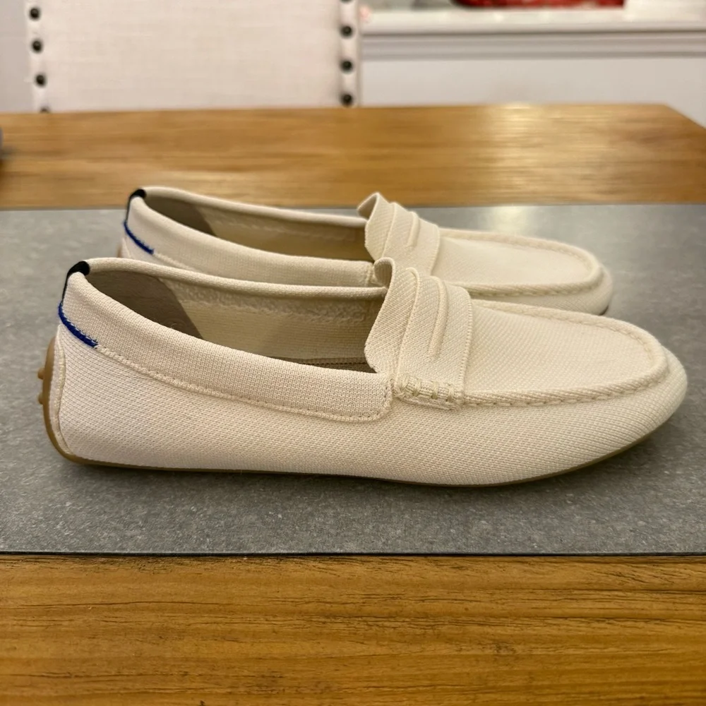 Rothy's The Driver Sesame Loafers Cream Size 7.5 NWOB - Picture 3 of 10